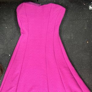 Pink strapless dress
